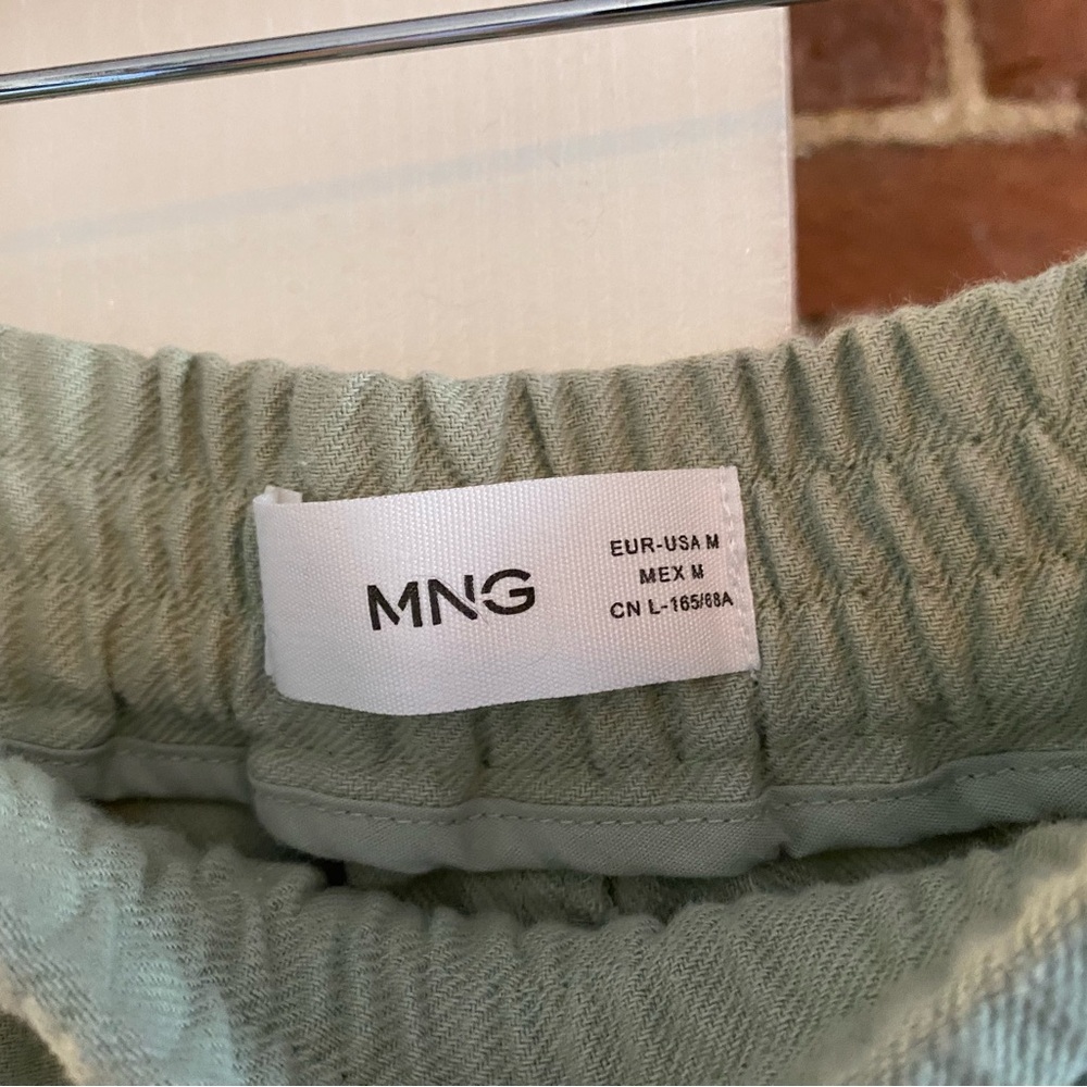 Mango Elastic Waist Cotton Pants View 5